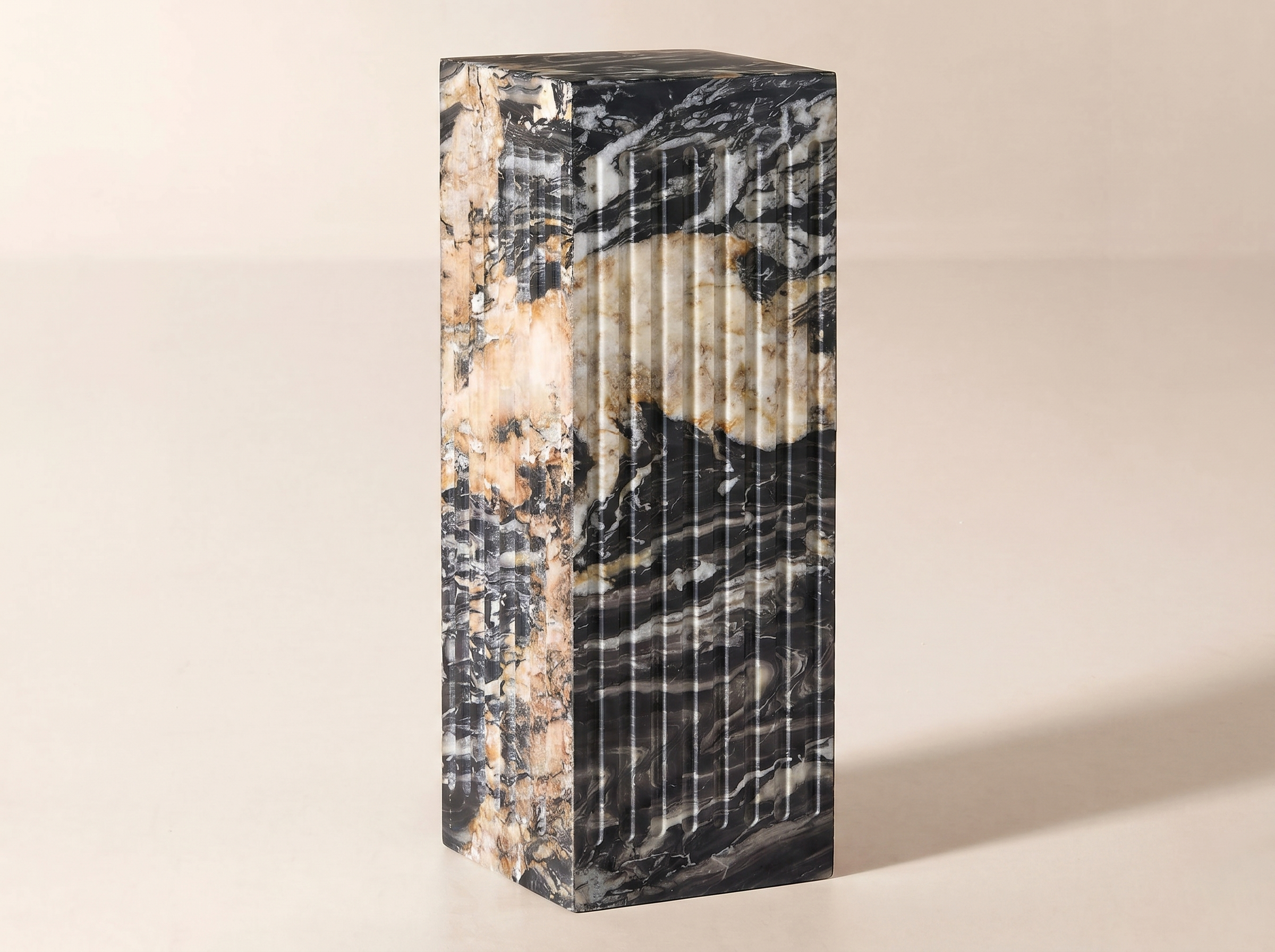 Coronado Fluted Marble Side Table